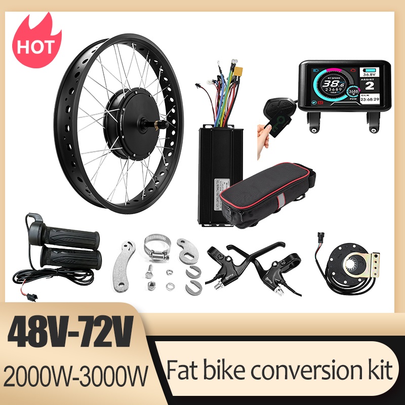 72V 3000W 太タイヤ式スノーバイク用モーター変換キッ - Fat Tire Ebike Conversion Kit 2000W のレビューと価格