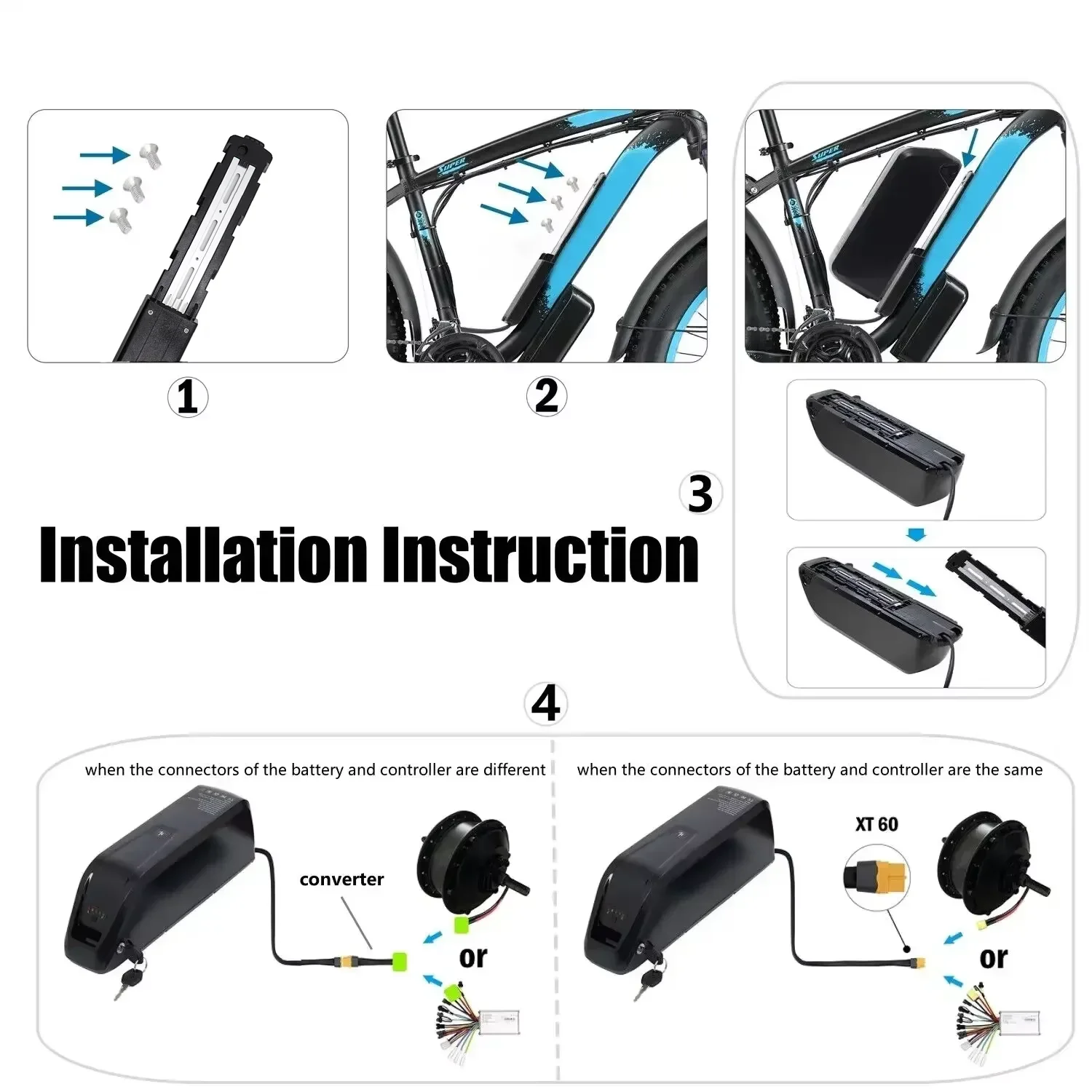 Hailong 電動自転車バッテリー 36V 48V 10A - Ebike Battery 48V 20Ah Hailong のレビューと価格