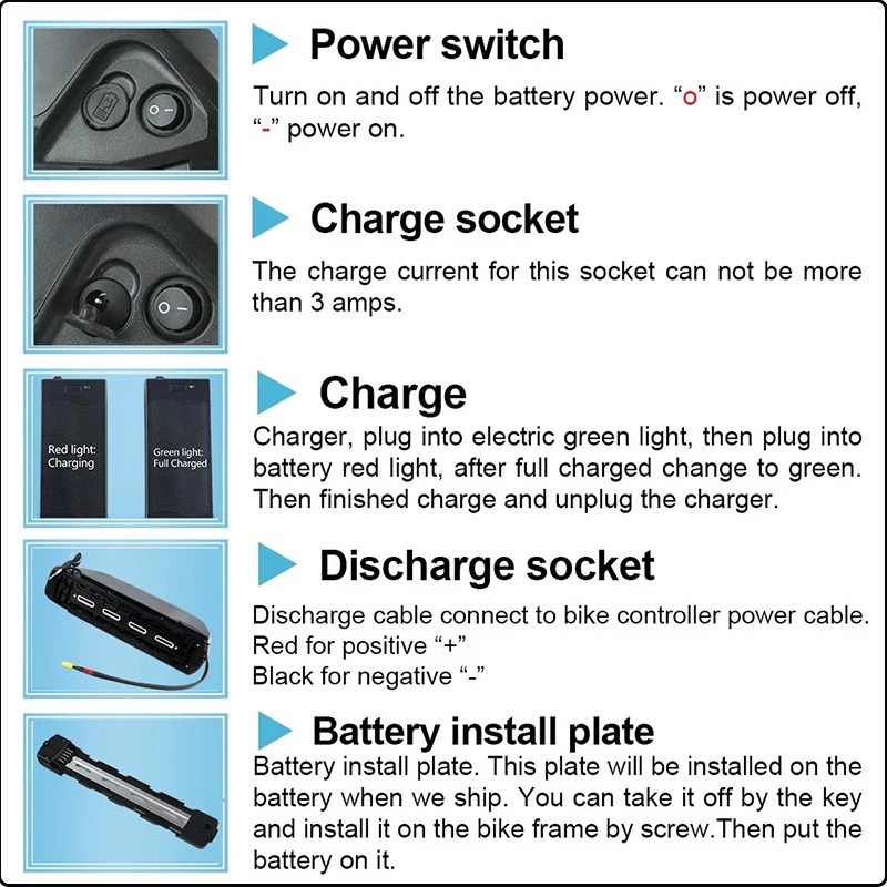 Cham 36 60 52v 48v 72v 45ah 60 - Ebike Battery 48V 20Ah Hailong のレビューと価格