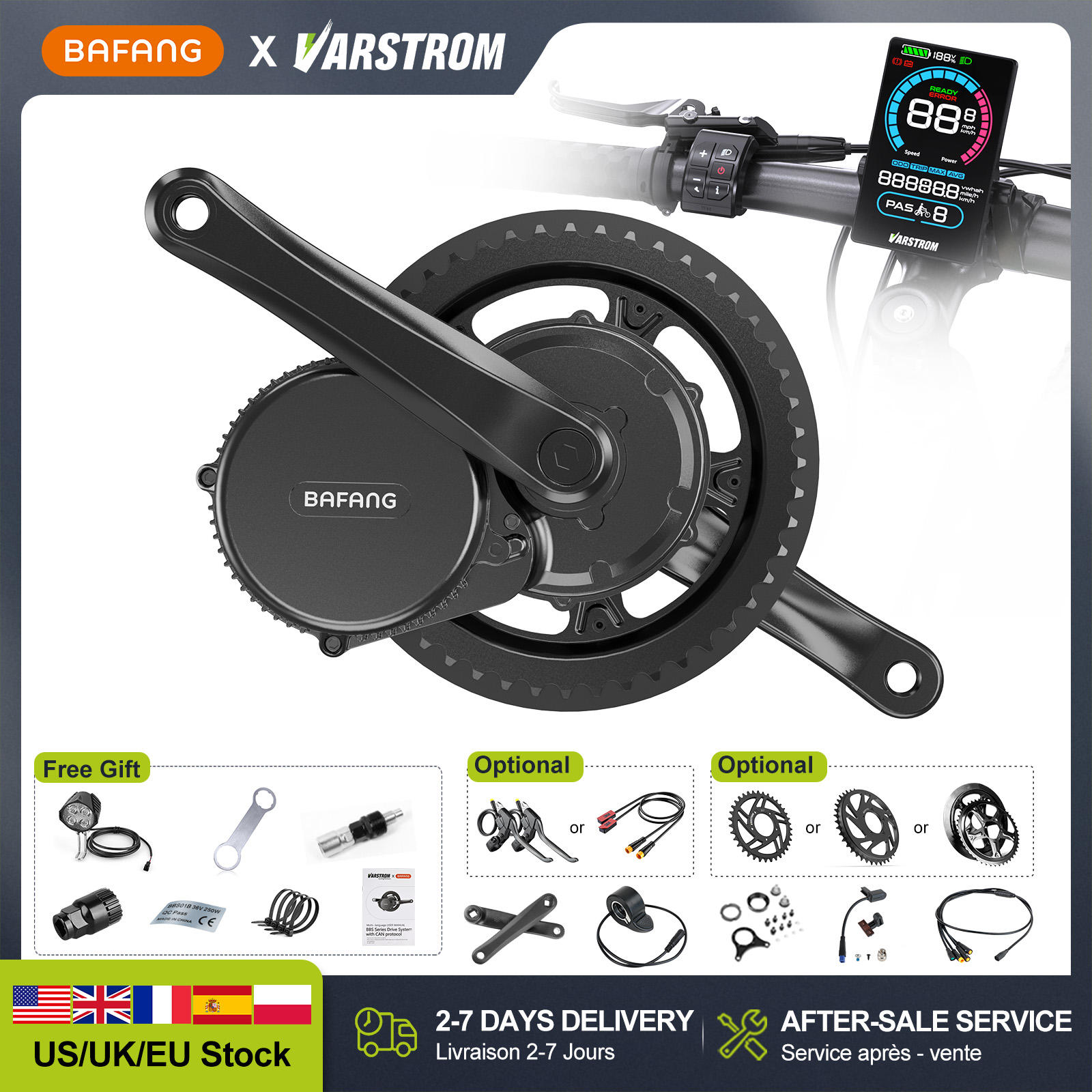 【米国株】BAFANG 48V 500W 750W 52V  - Mid Drive Motor Kit 52V 1000W のレビューと価格